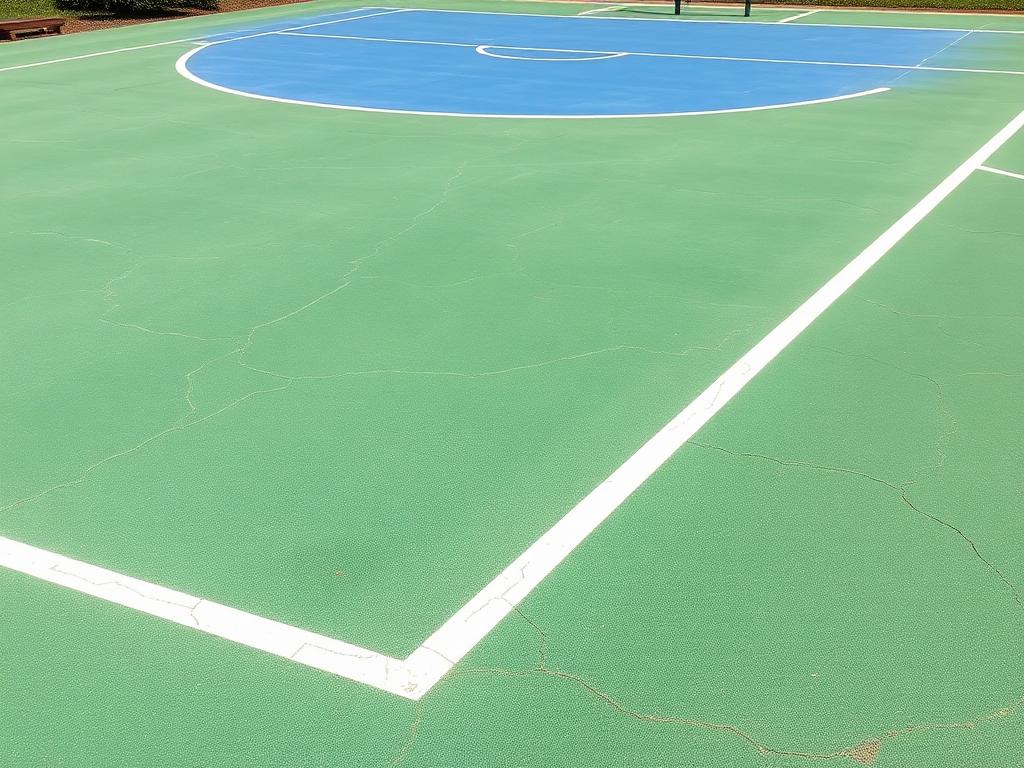 Athletic Court Striping before